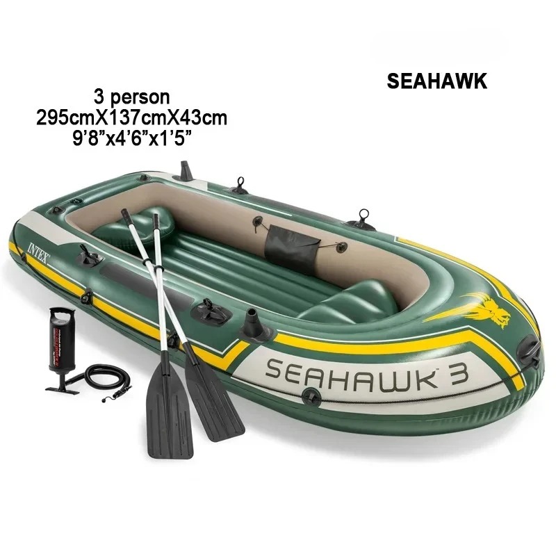 Fishing Boat Paddle - Inflatable Fishing Boat, 3 Person 2.95m