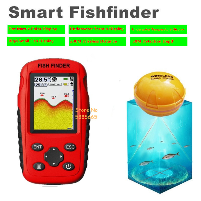 Smart Portable 50M Depth Sonar - Fishing Boat Depth Finder incelemesi ve fiyatı