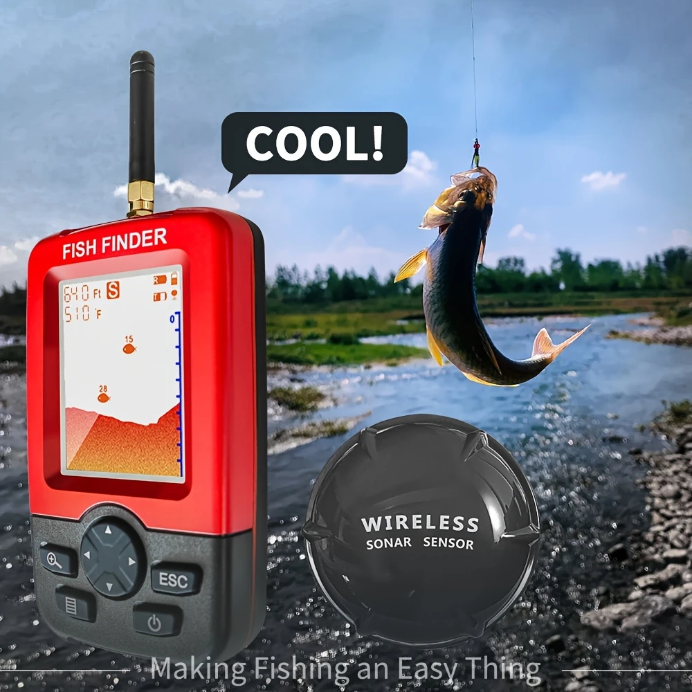 Portable Fish Finder, With Wir - Fishing Boat Depth Finder incelemesi ve fiyatı