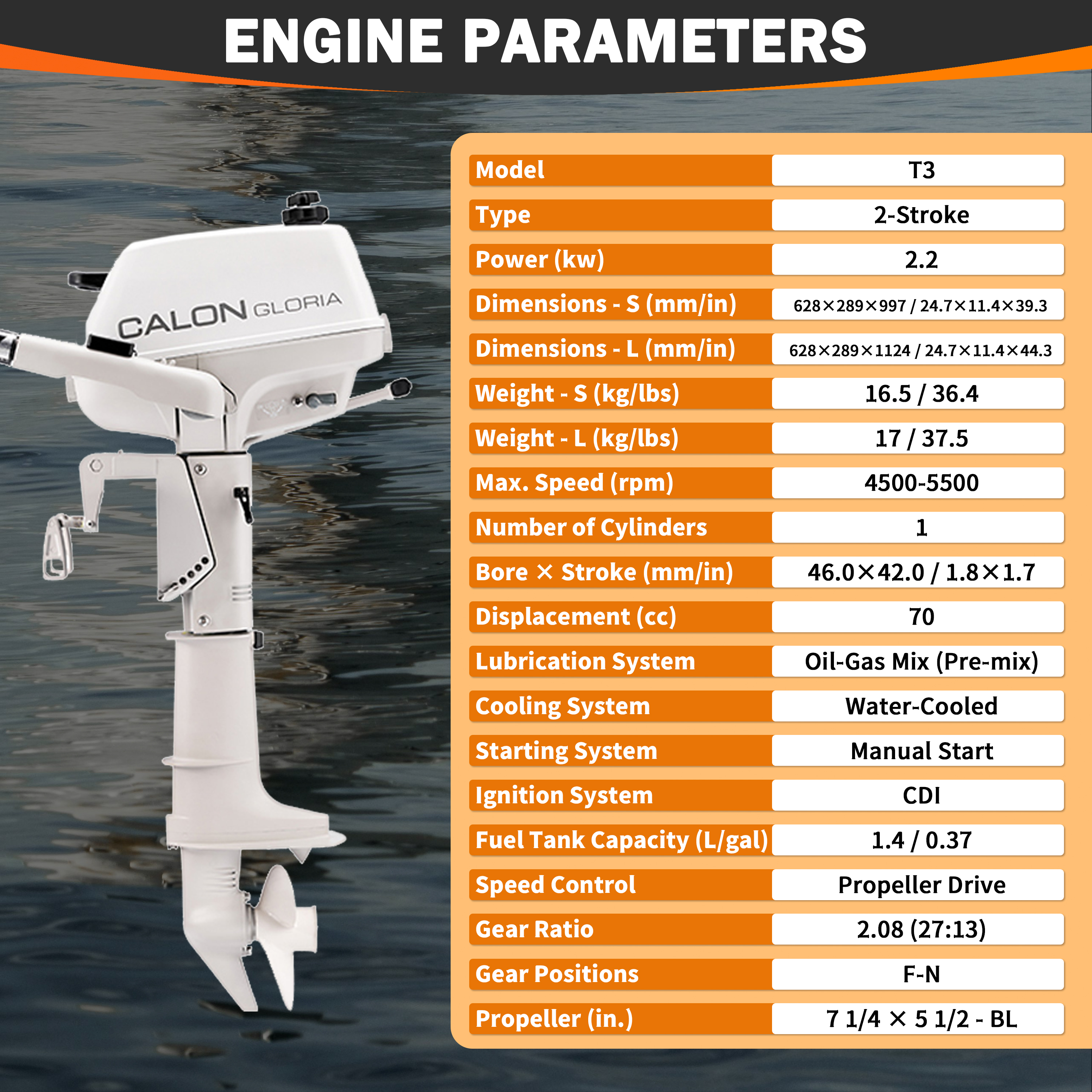 2 Stroke 3HP Calon Outboard Mo - Fishing Boat Outboard Motor incelemesi ve fiyatı