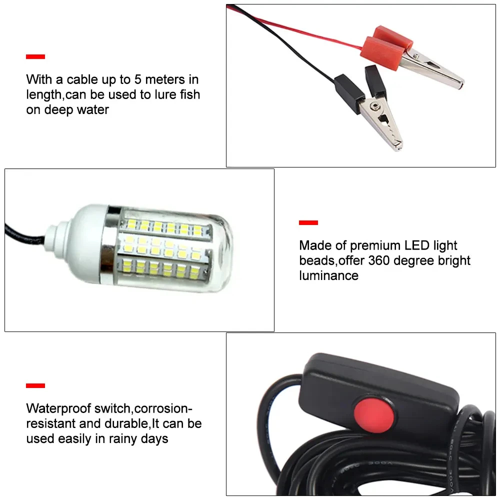 12V Underwater Lamp 15W 108 LE - Fishing Boat Navigation Light incelemesi ve fiyatı