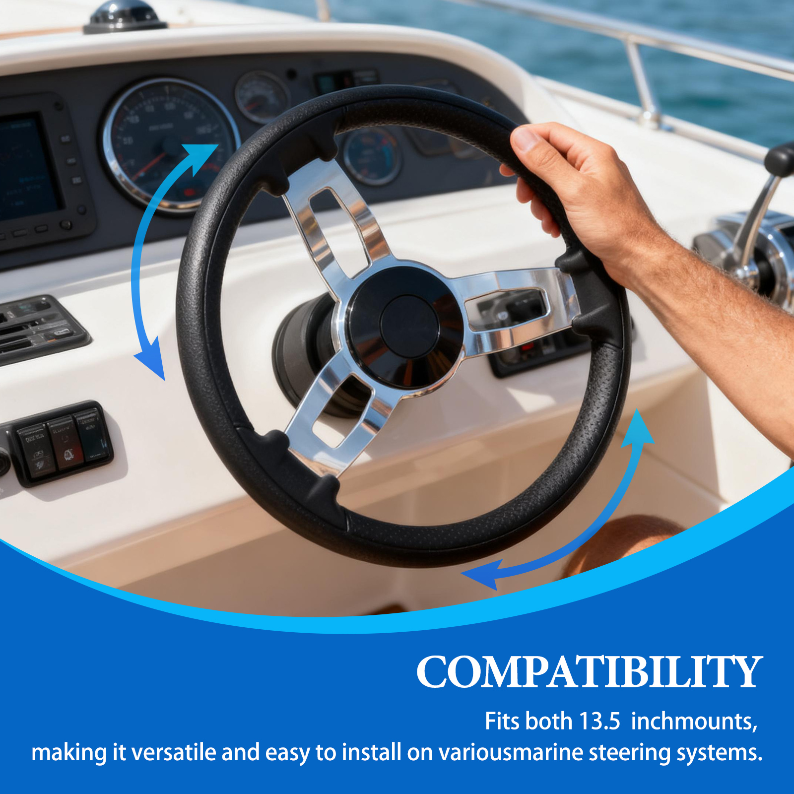 Boat Accessories Marine 13 Inc - Fishing Boat Steering Wheel incelemesi ve fiyatı