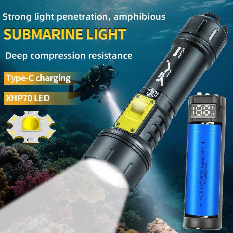 New XHP70 Diving Flashlight IP - Fishing Boat Cover incelemesi ve fiyatı