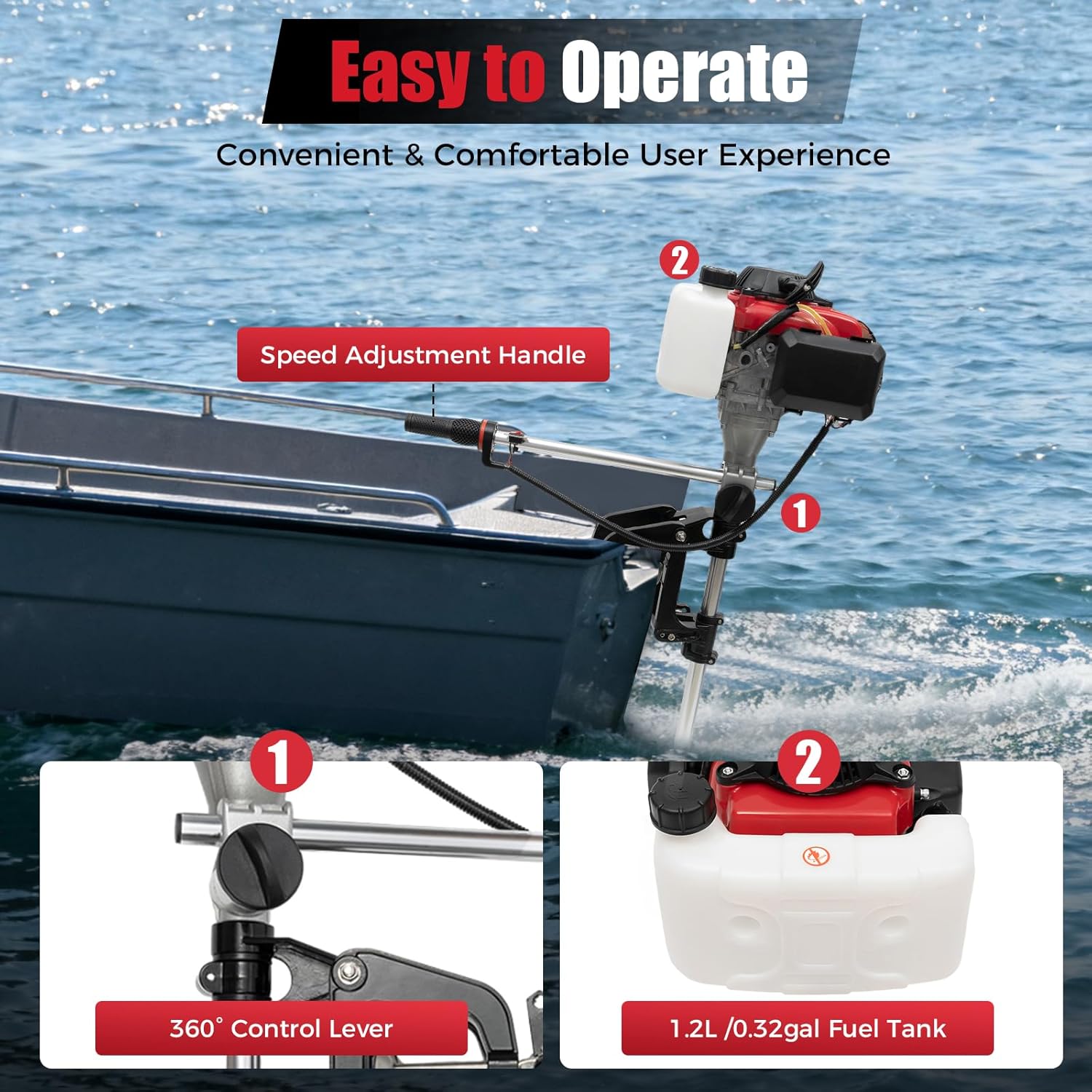 4HP Outboard Motor, 4 Stroke 5 - Fishing Boat Outboard Motor incelemesi ve fiyatı