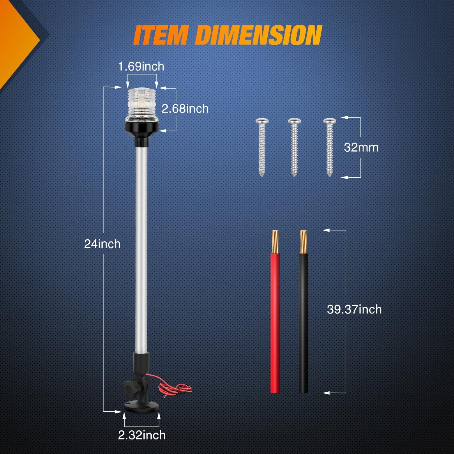 Nilight Marine Boat Stern Ligh - Fishing Boat Navigation Light incelemesi ve fiyatı