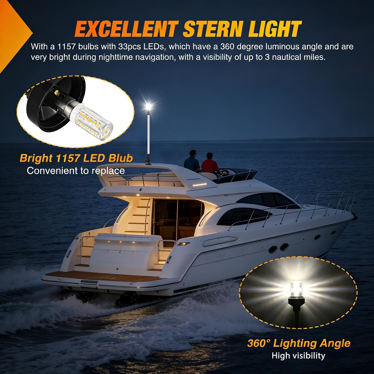 Nilight Marine Boat Stern Ligh - Fishing Boat Navigation Light incelemesi ve fiyatı
