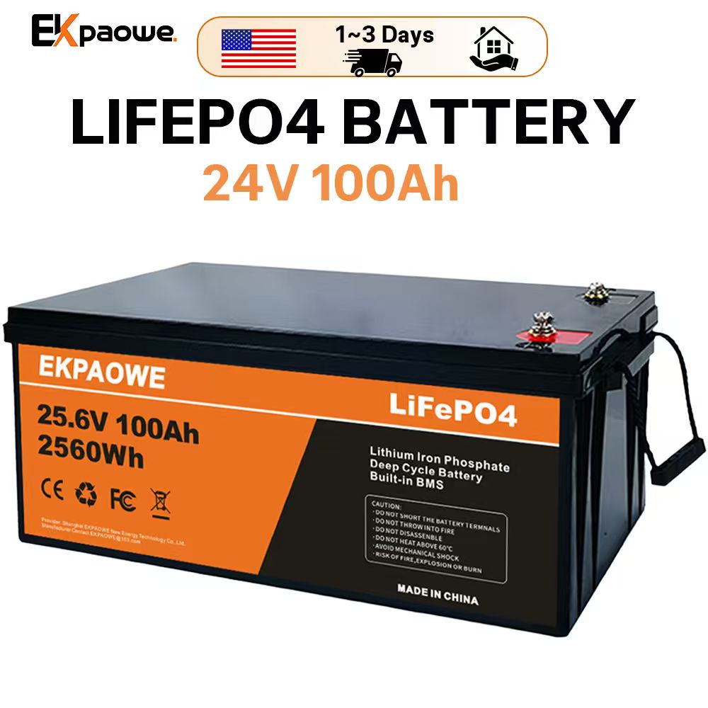 EKPAOWE 24V 25.6V 100AH LiFePO - Fishing Boat Trolling Motor incelemesi ve fiyatı