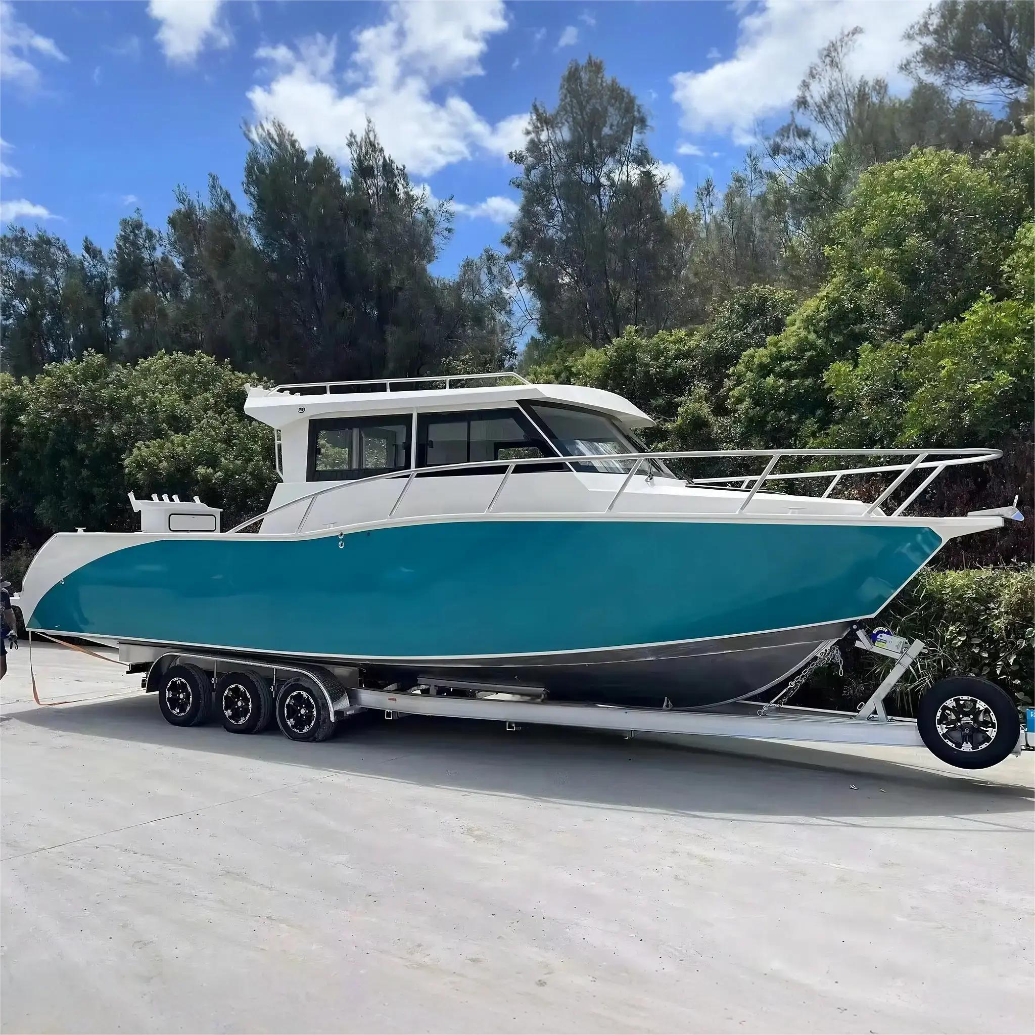 9m 29.5ft Aluminum Cabin Sport - Fishing Boat Fiberglass incelemesi ve fiyatı