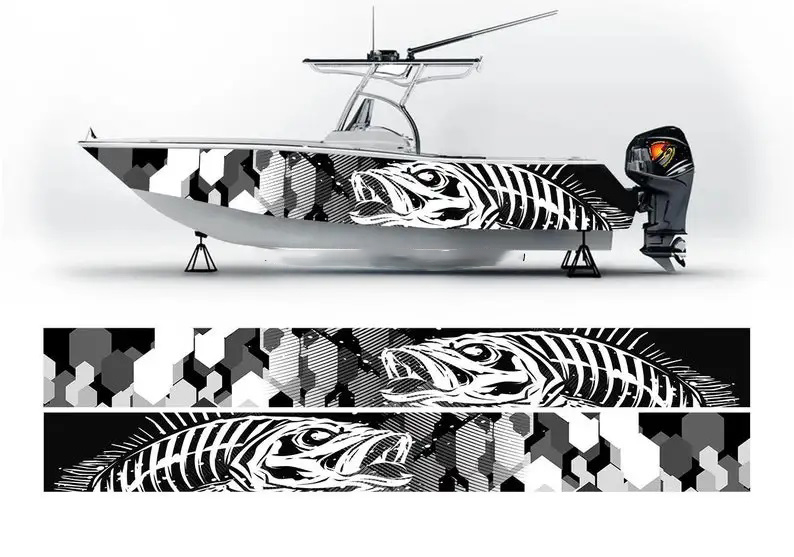 Camo Black and White Marlin Fi - Fishing Boat Trailer incelemesi ve fiyatı