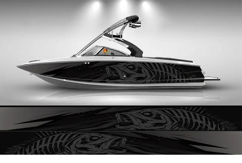 Camo Black and White Marlin Fi - Fishing Boat Trailer incelemesi ve fiyatı