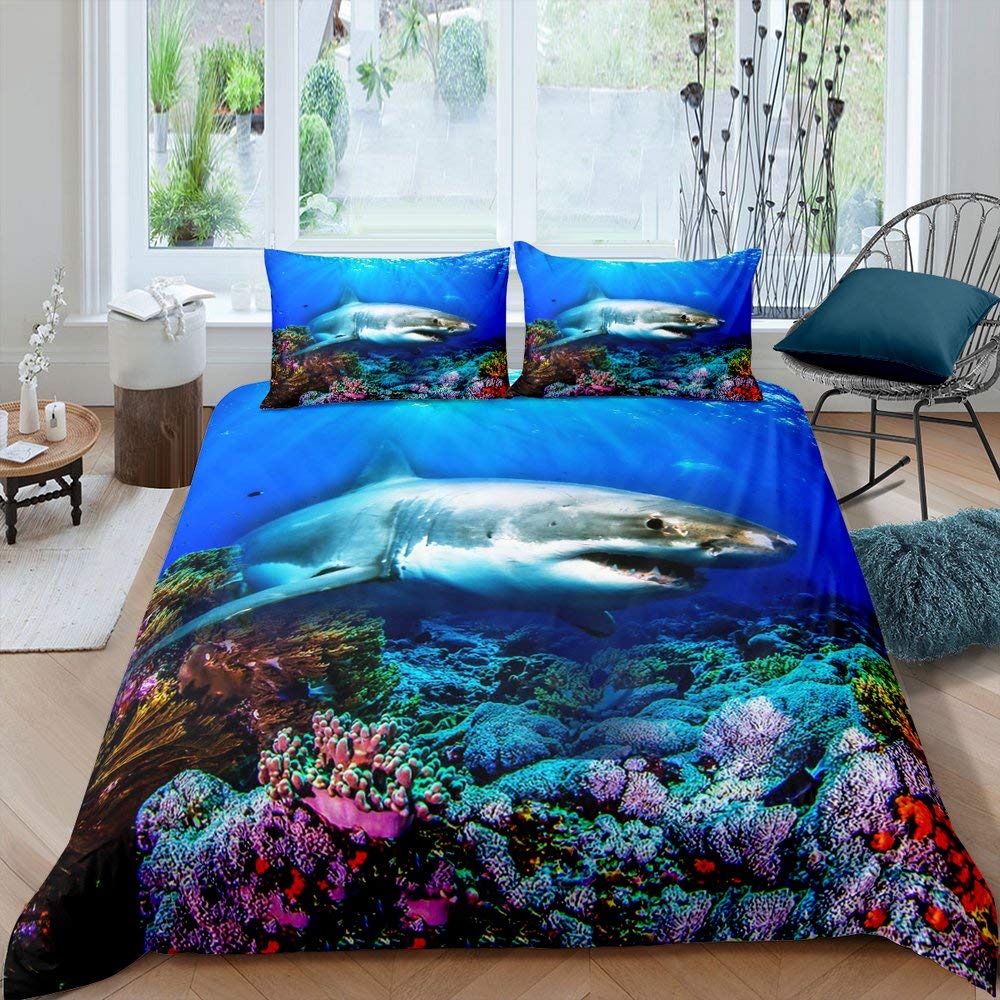 Fish Duvet Cover Set Ocean Bed - Fishing Boat Cover incelemesi ve fiyatı