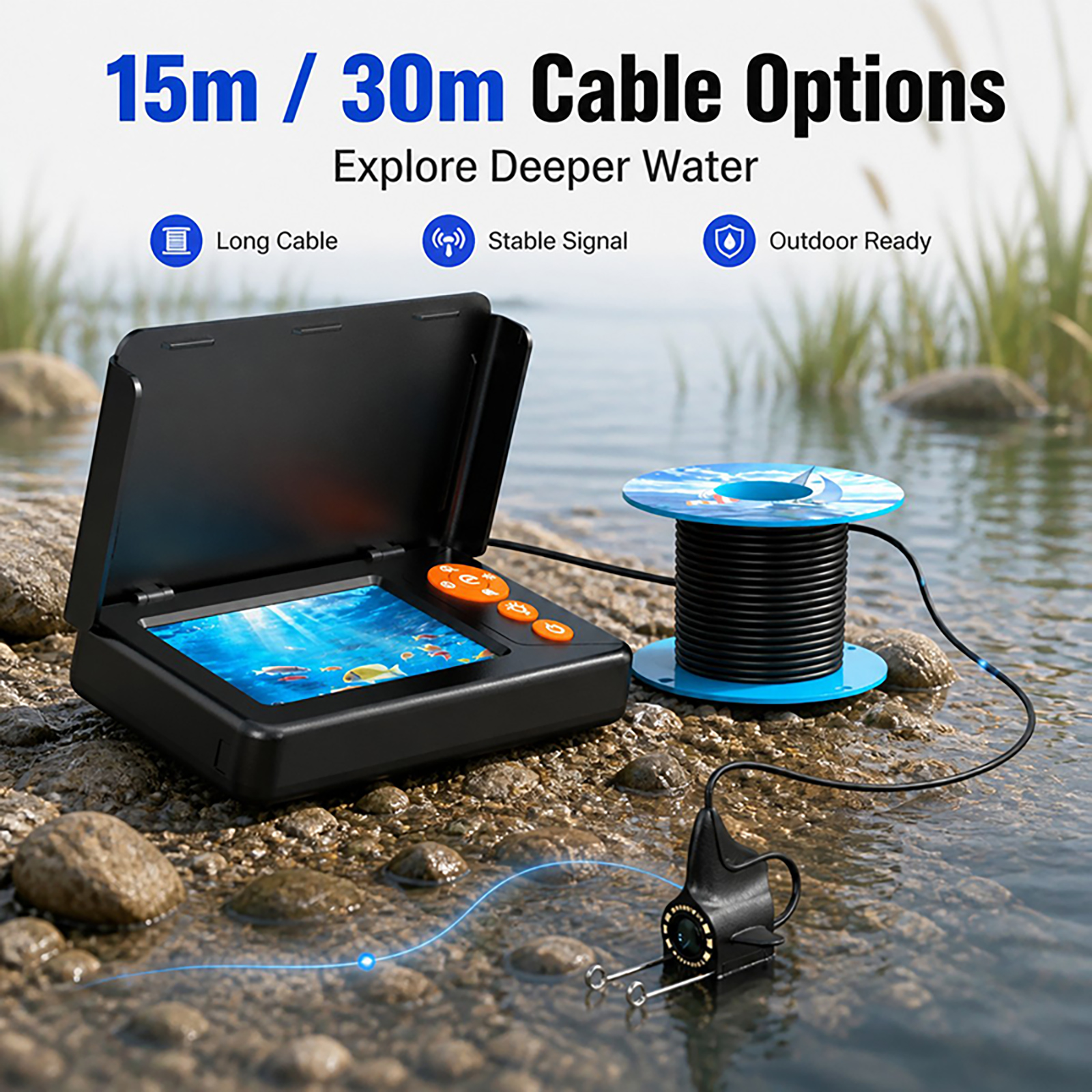 1080P HD Underwater Camera Fis - Fishing Boat Depth Finder incelemesi ve fiyatı