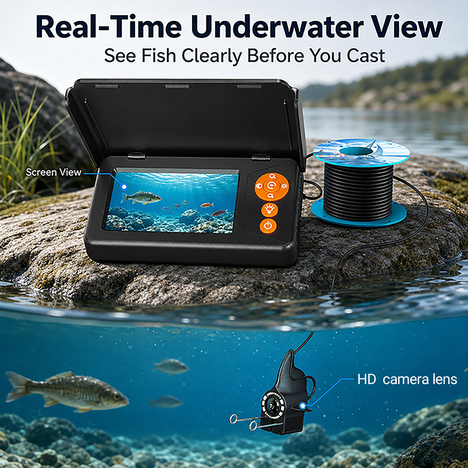 1080P HD Underwater Camera Fis - Fishing Boat Depth Finder incelemesi ve fiyatı