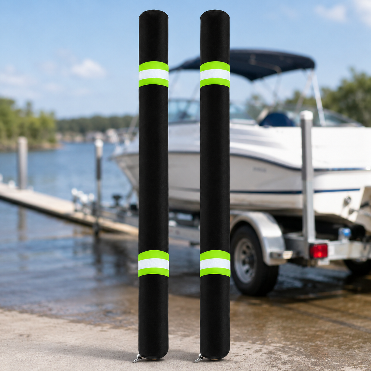 2Pcs Boat Trailer Guide Pole C - Fishing Boat Trailer incelemesi ve fiyatı