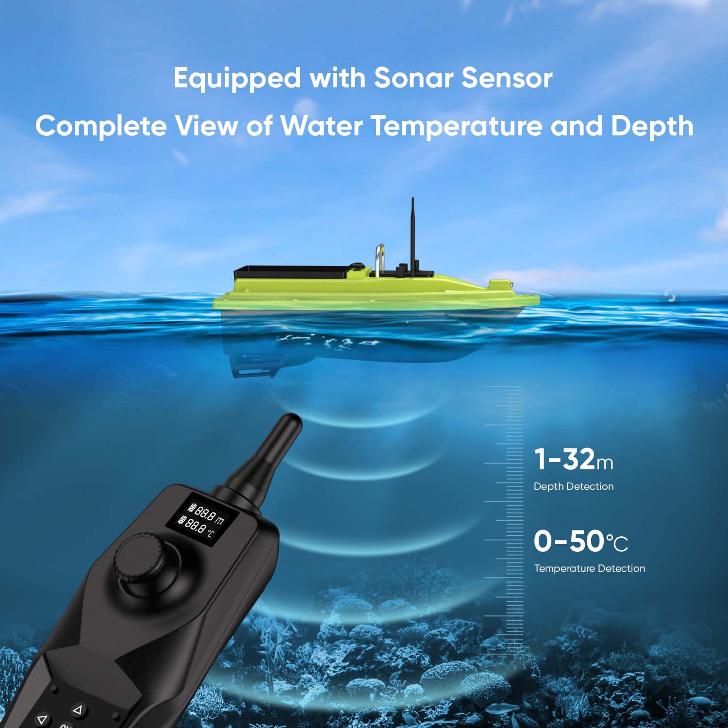 RC Fishing Bait Boat with Sona - Fishing Boat Gps incelemesi ve fiyatı