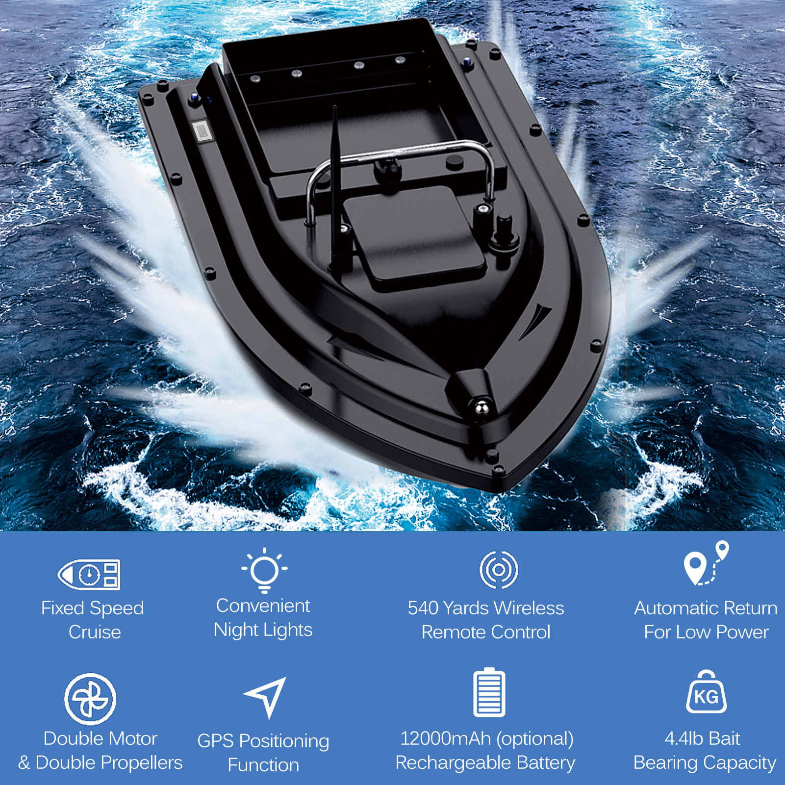 D16E GPS Fishing Bait Boat wit - Fishing Boat Gps incelemesi ve fiyatı